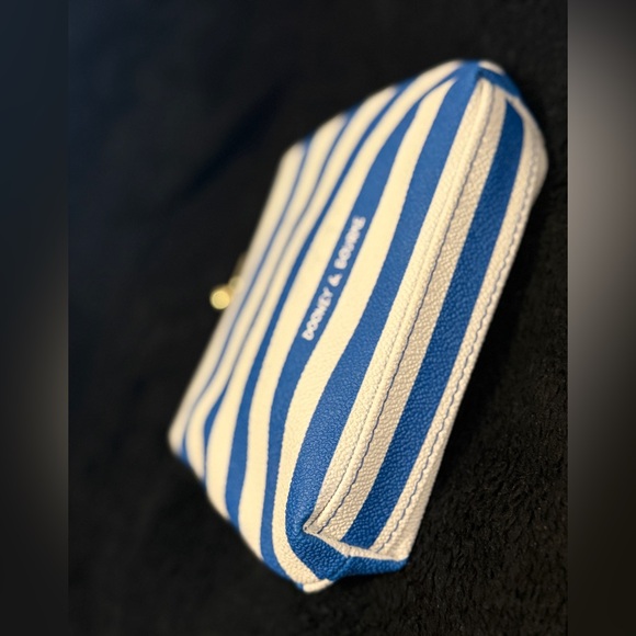 Dooney & Bourke Blue and White Striped Coin Purse - Picture 14 of 14